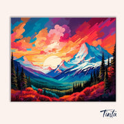 Emberlight Over the Peaks paint by numbers kit