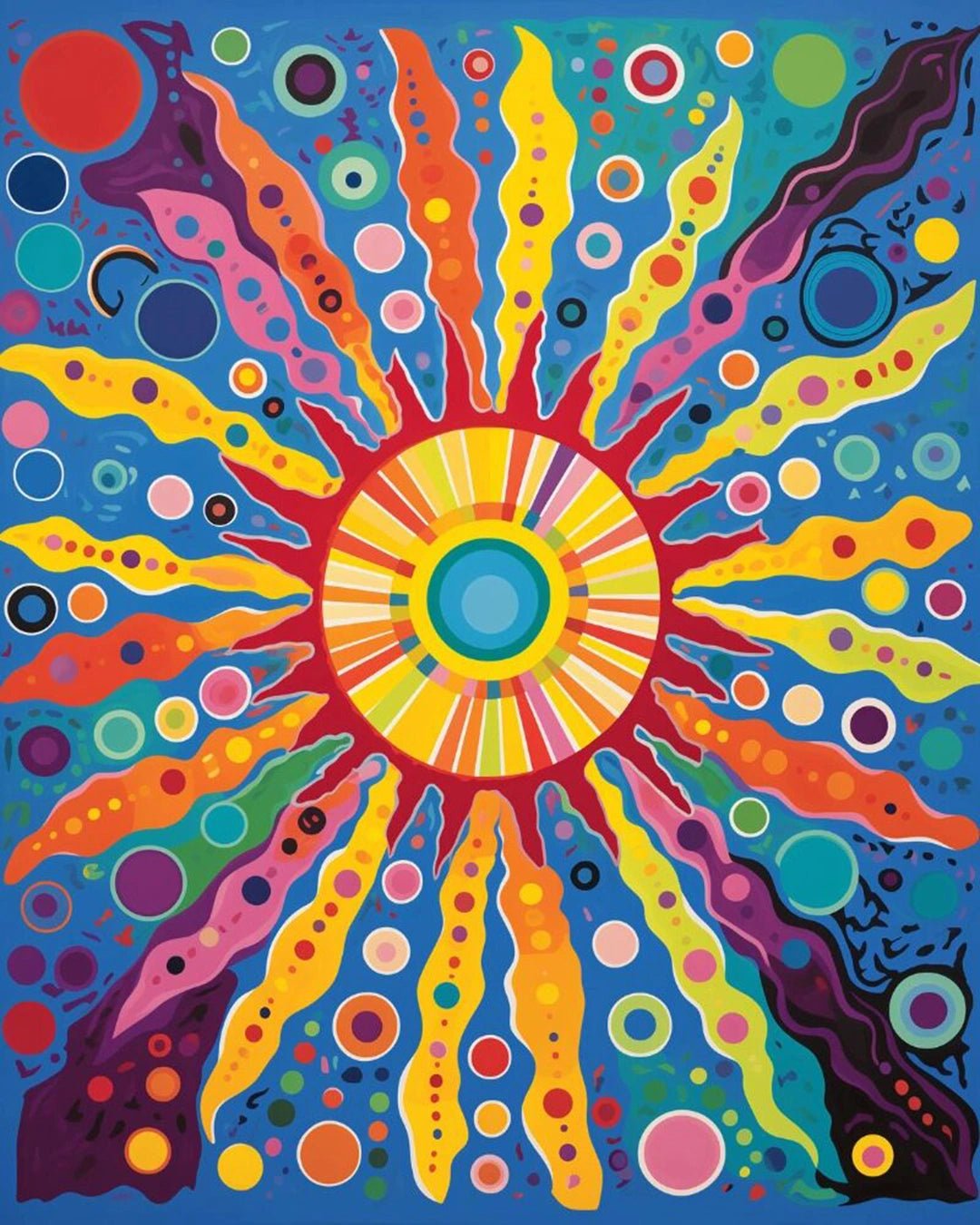 Vibrant Sun paint by numbers kit