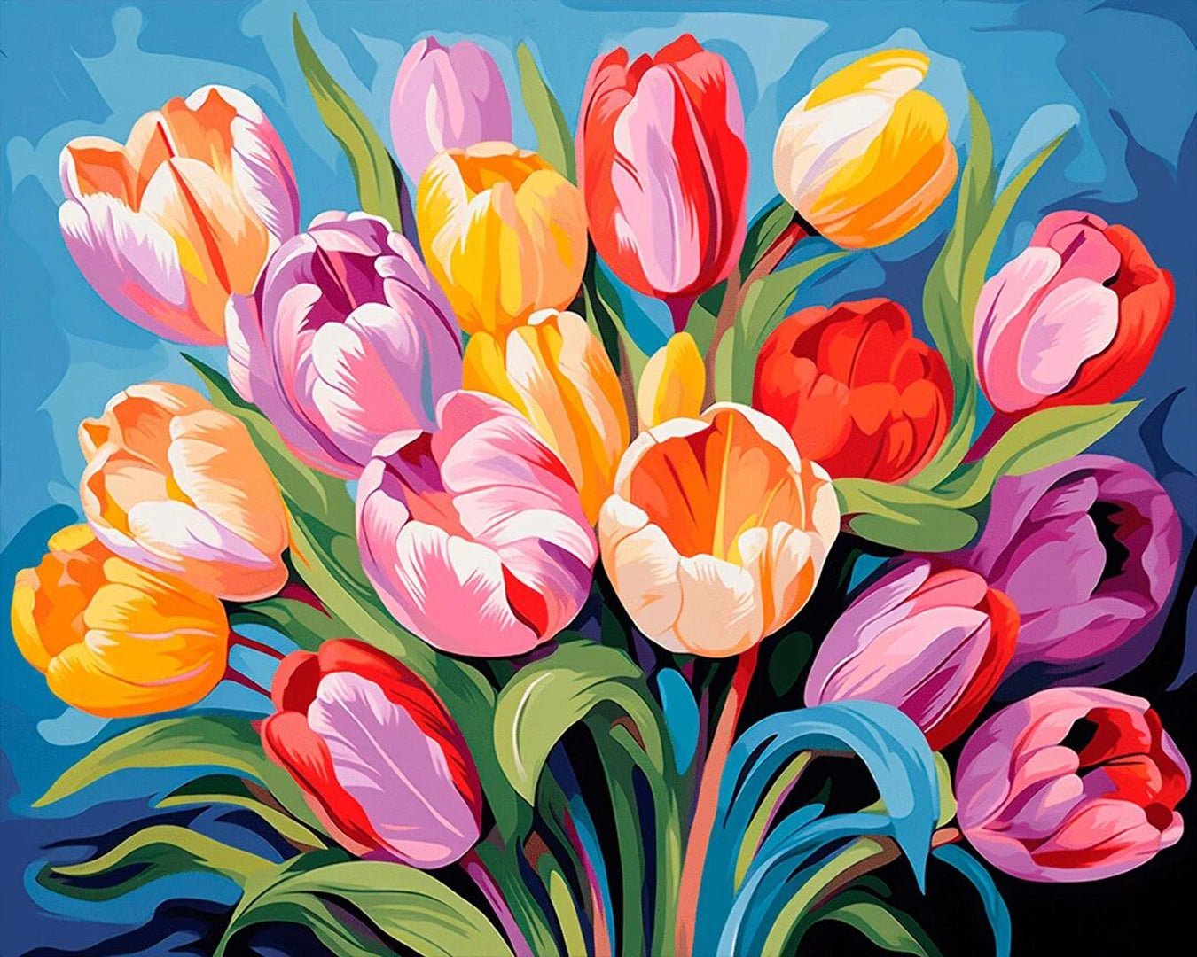 Springlight Tulips paint by numbers kit