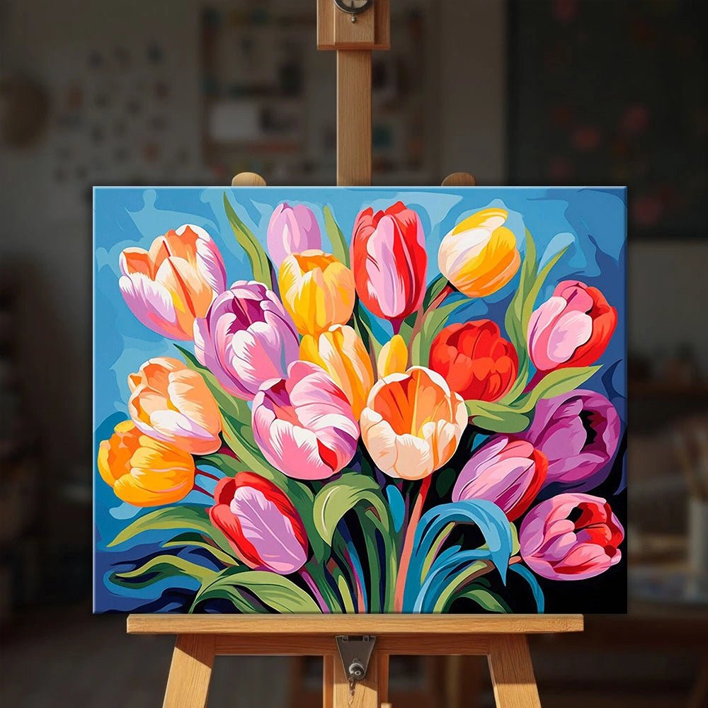 Springlight Tulips paint by numbers kit