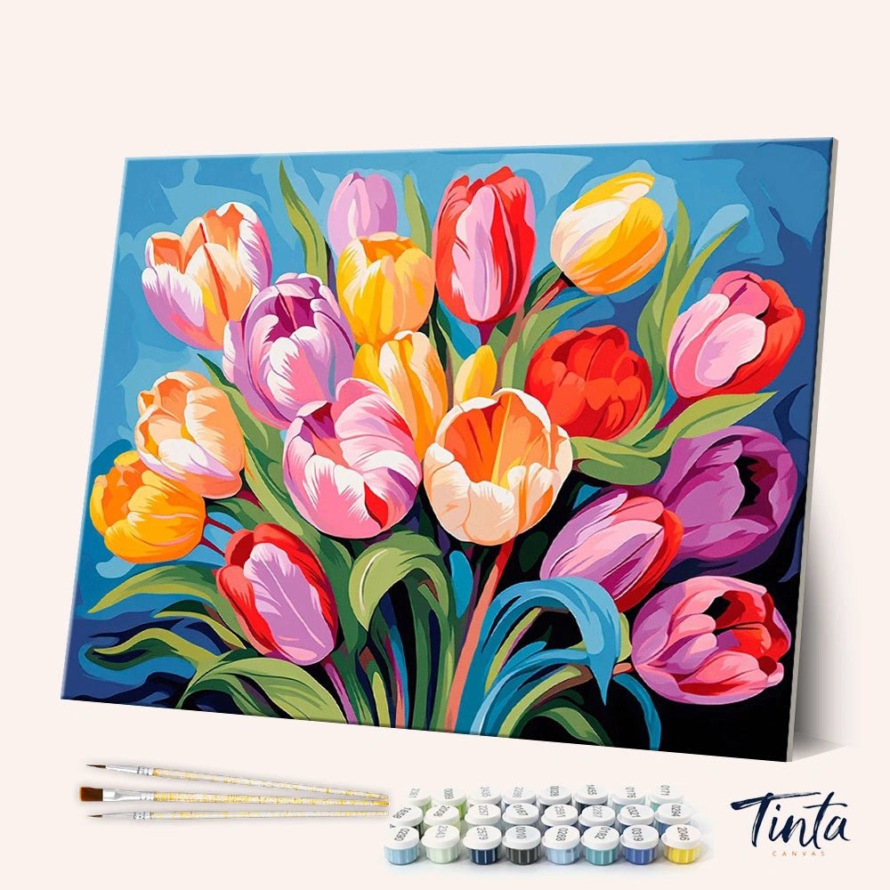 Springlight Tulips paint by numbers kit