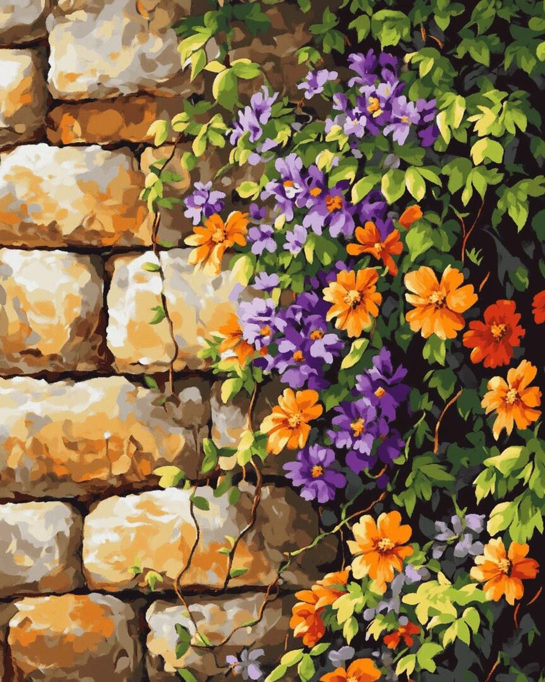 Vine Walls paint by numbers kit