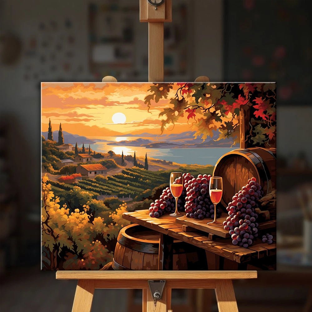 Vineyard Sunset paint by numbers kit