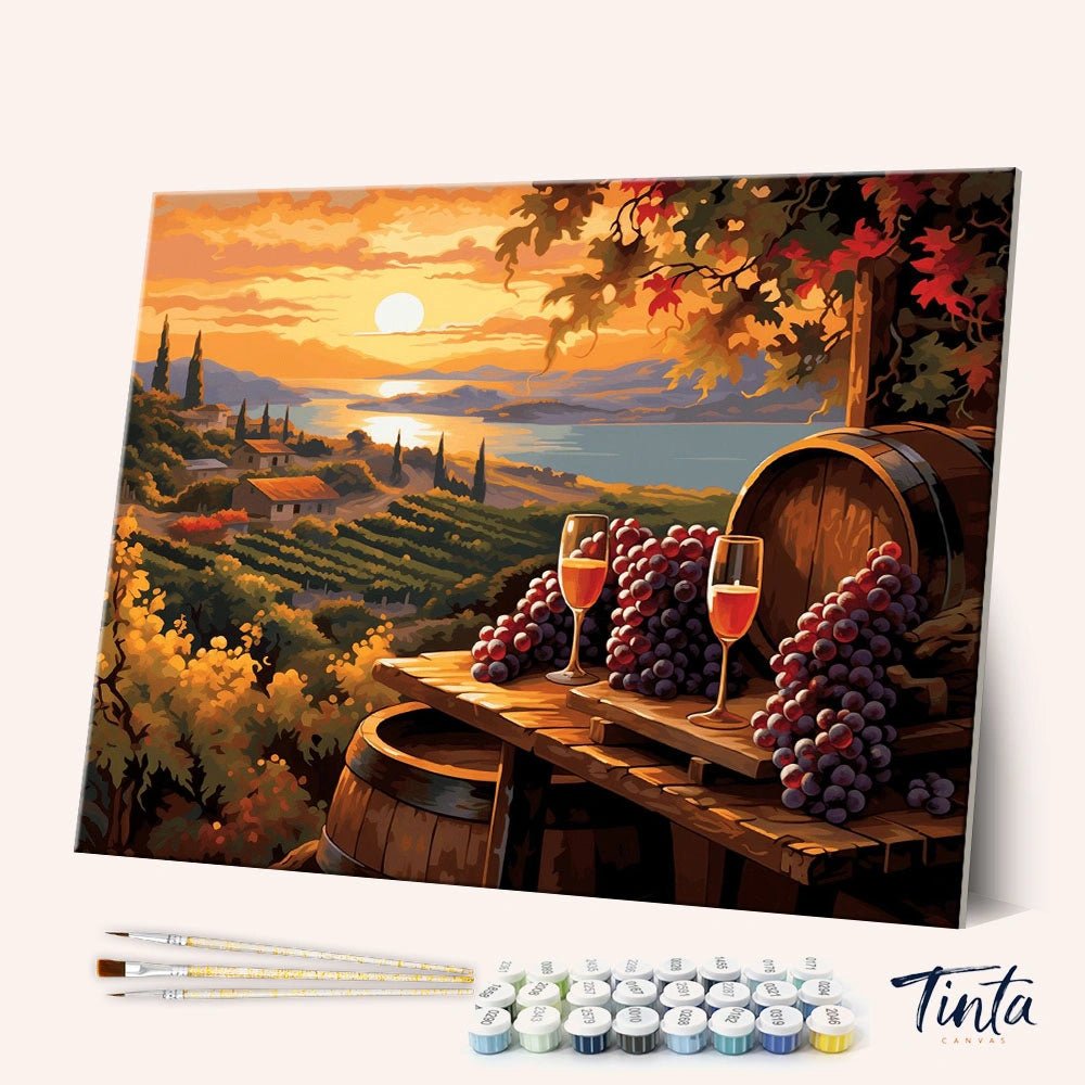 Vineyard Sunset paint by numbers kit