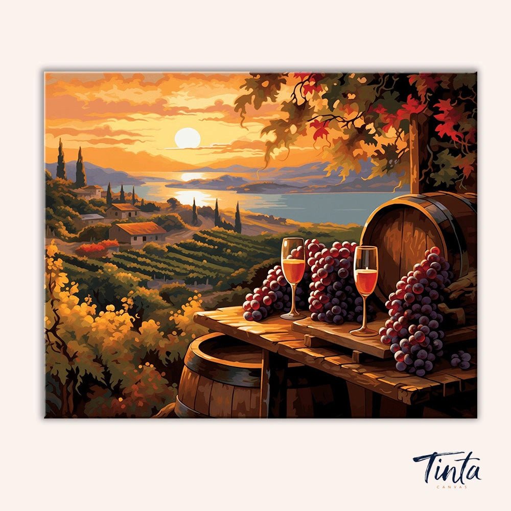 Vineyard Sunset paint by numbers kit