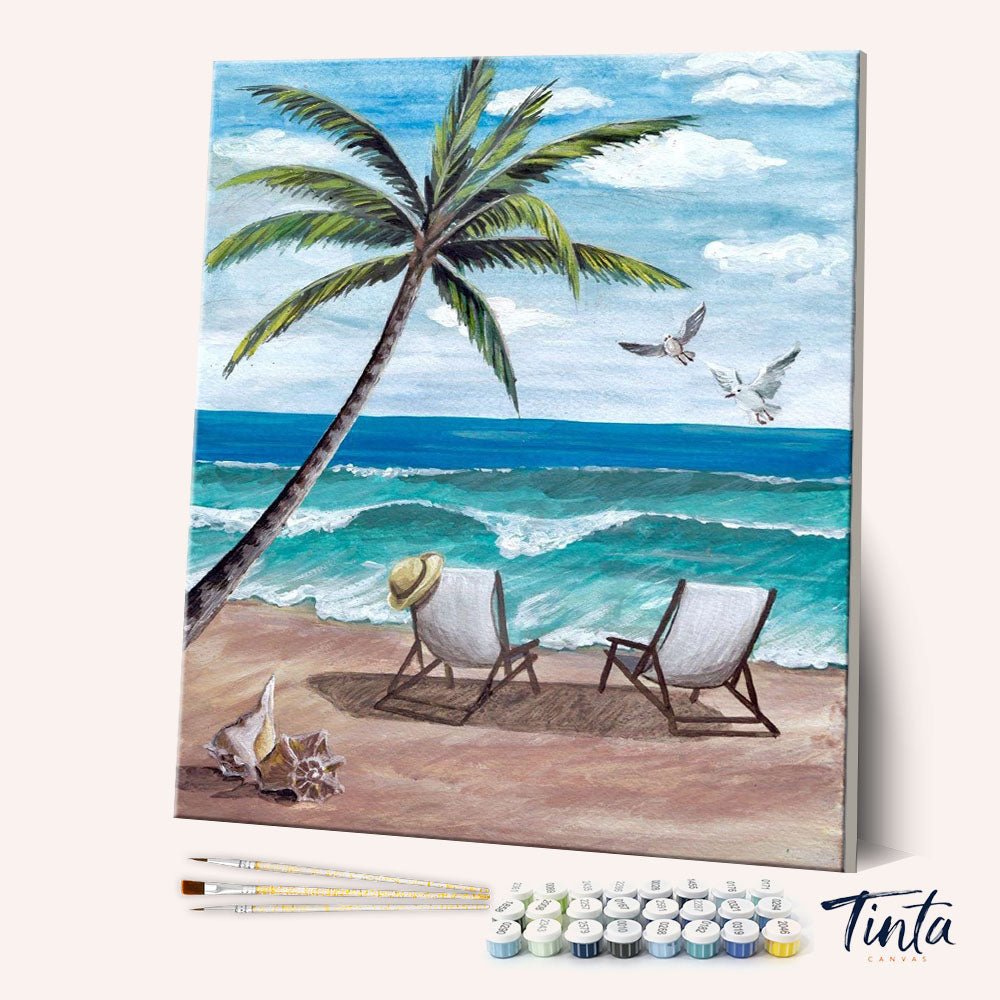 White Sand Sunlounger paint by numbers kit