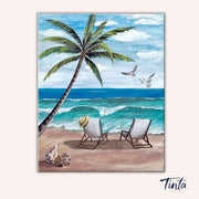 White Sand Sunlounger paint by numbers kit