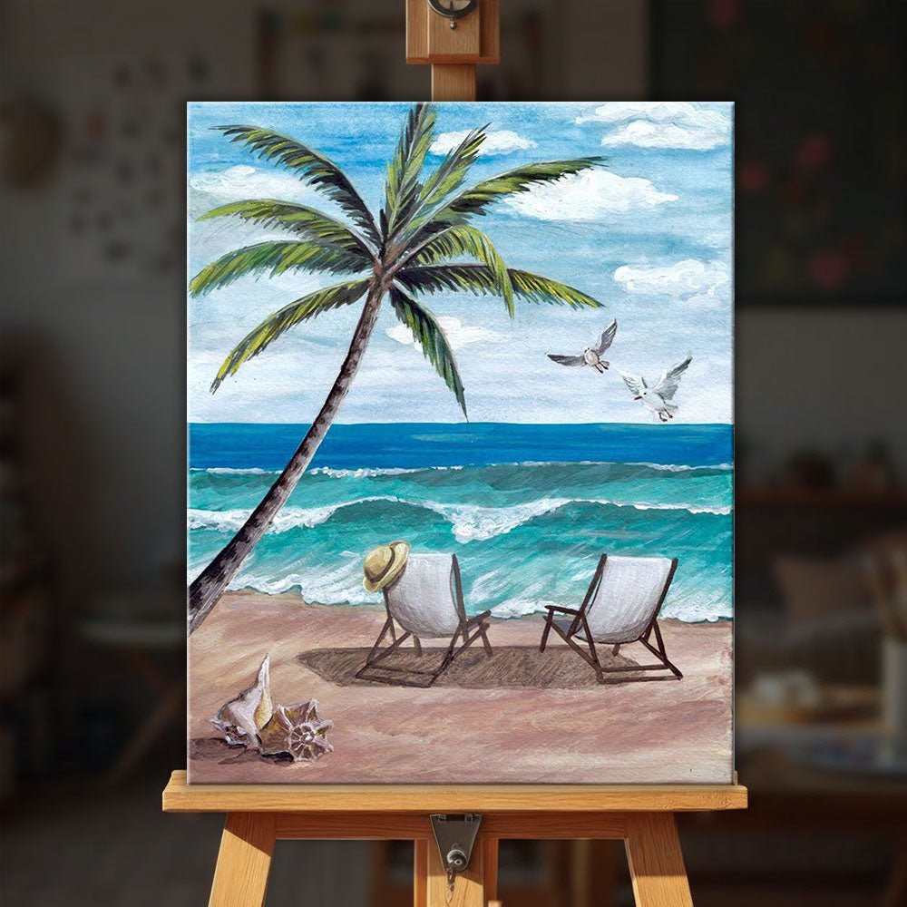 White Sand Sunlounger paint by numbers kit