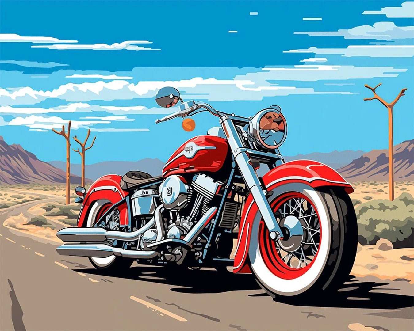 Chopper Motorcycle Beach