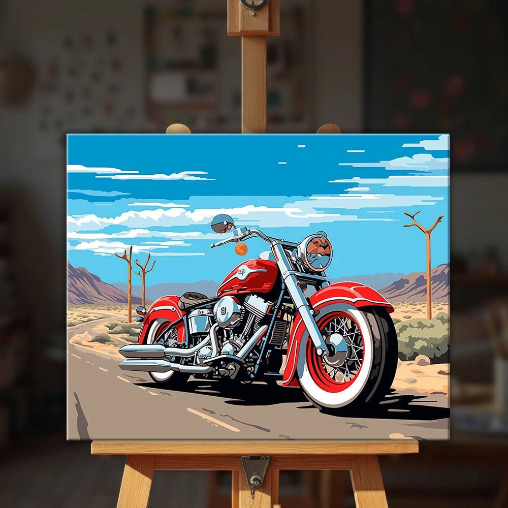 Chopper Motorcycle Beach