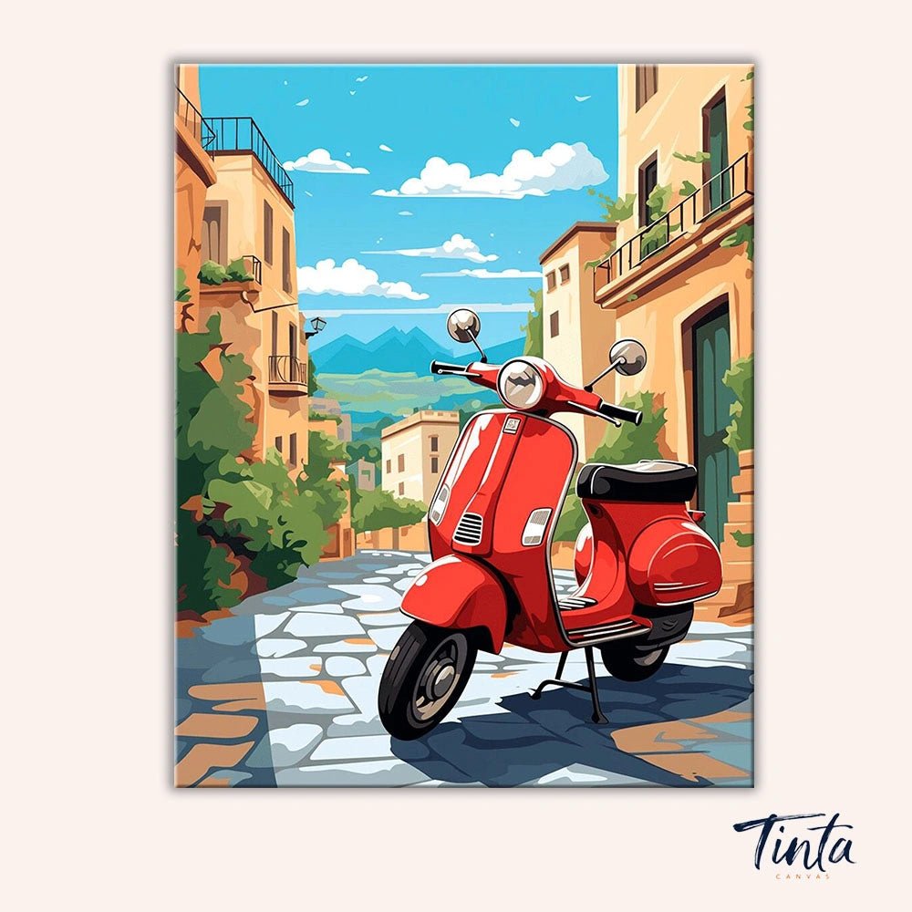 Sunlit Vespa Lane