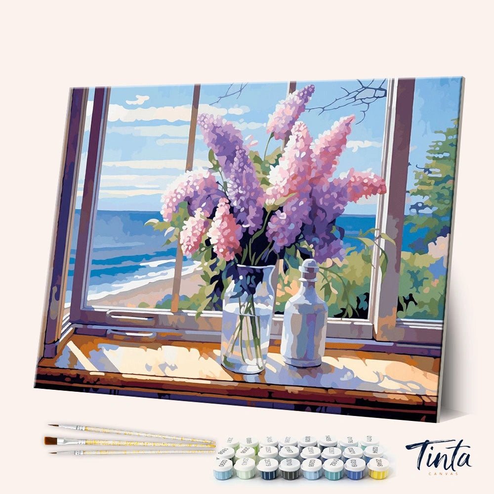 Window of Quiet Bloom paint by numbers kit