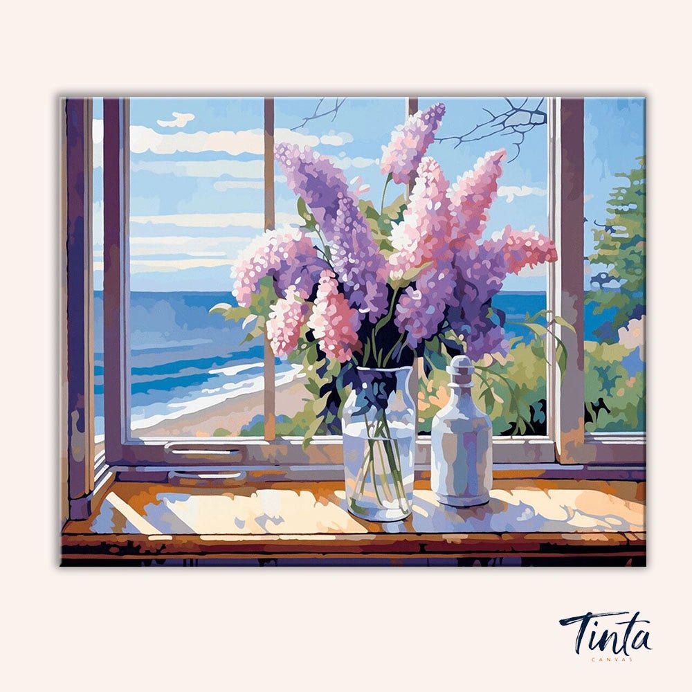 Window of Quiet Bloom paint by numbers kit