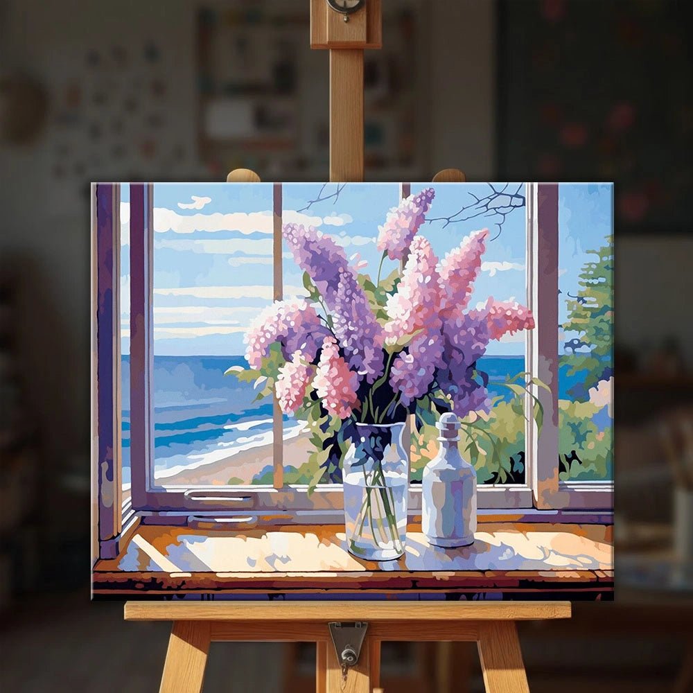 Window of Quiet Bloom paint by numbers kit