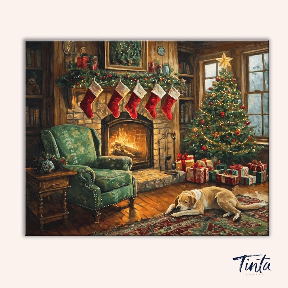 Hearthside Christmas paint by numbers kit