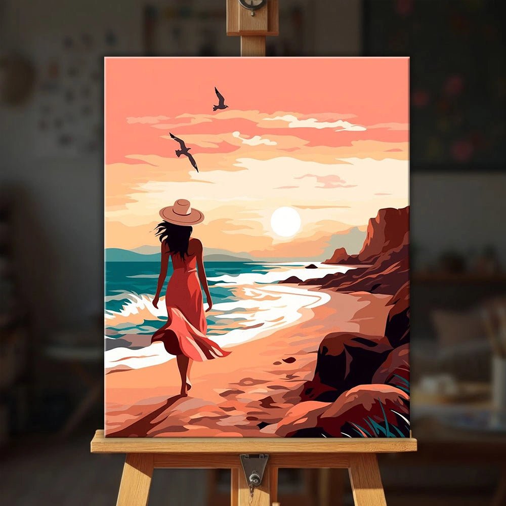 Walk on the Beach paint by numbers kit