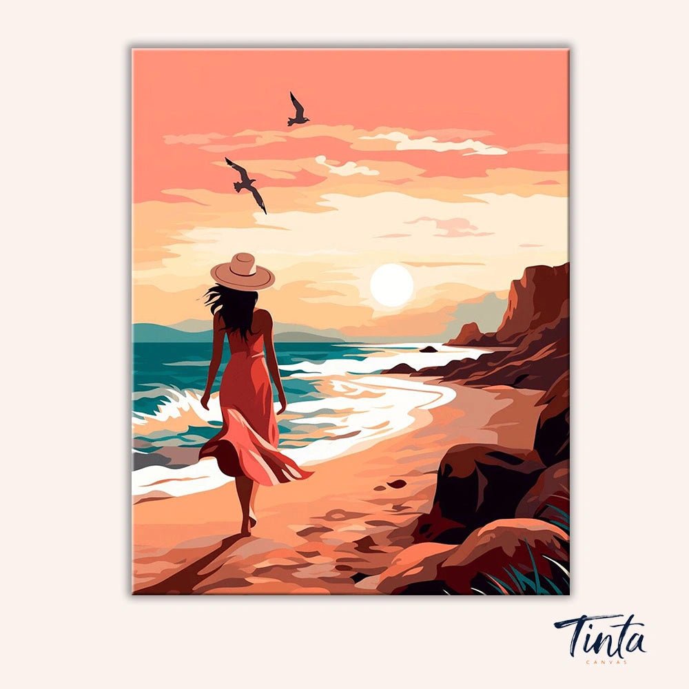 Walk on the Beach paint by numbers kit