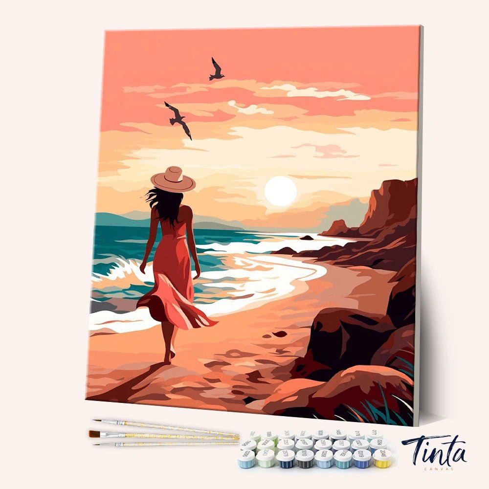 Walk on the Beach paint by numbers kit