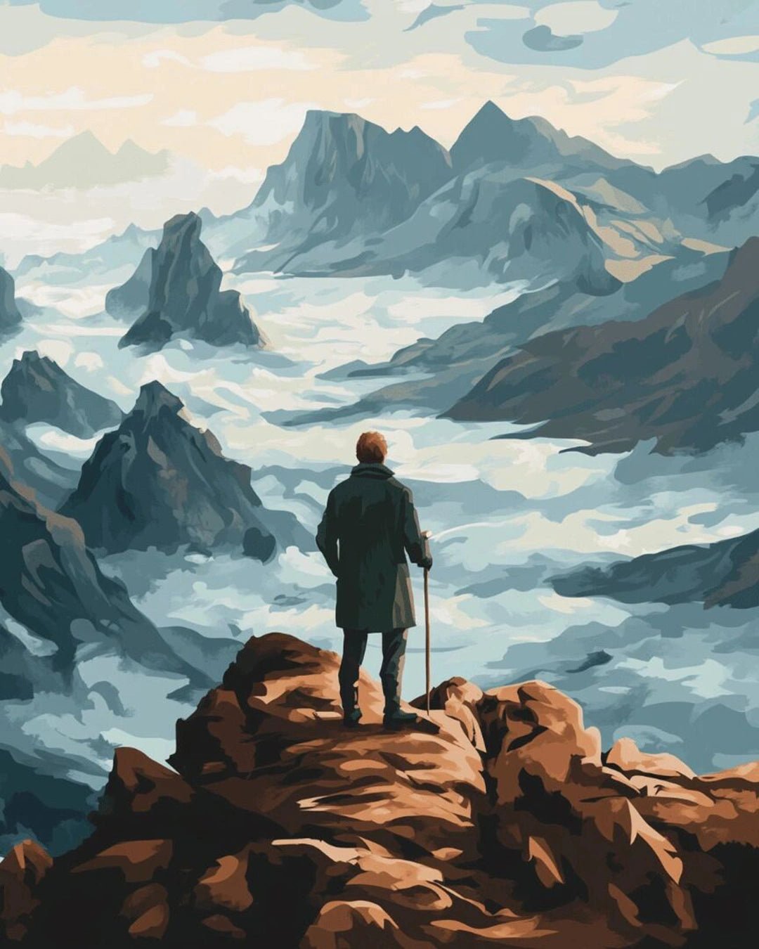 Solitude Above the Mist paint by numbers kit
