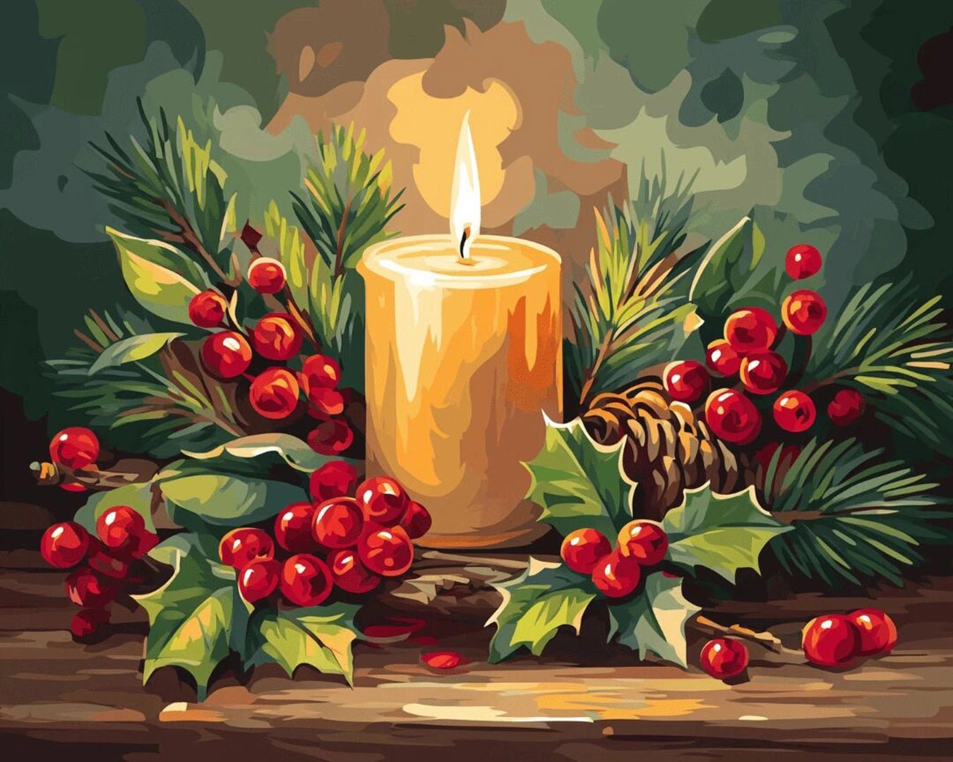 Candle Glow paint by numbers kit
