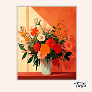 Sunlit Petals Still Life paint by numbers kit