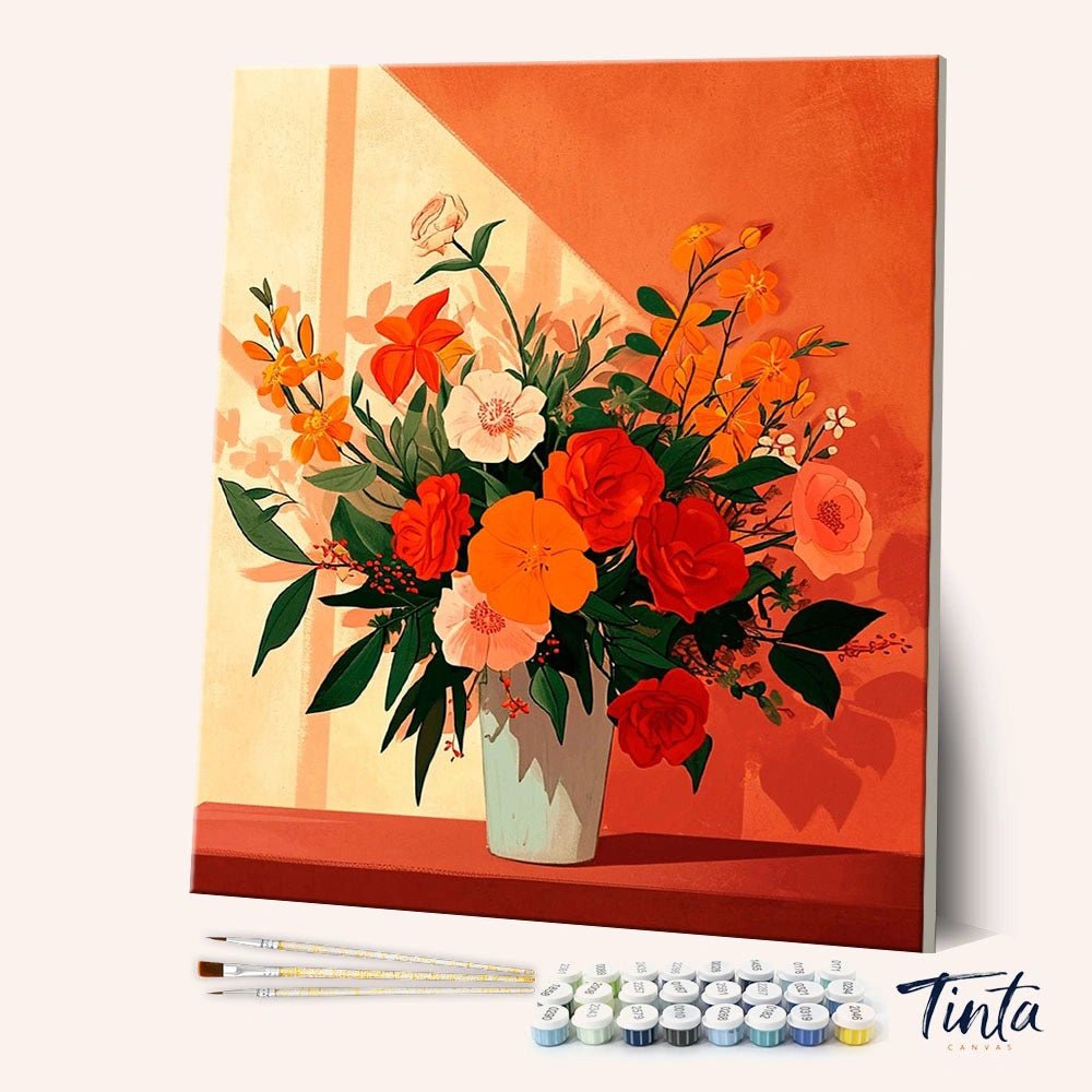 Sunlit Petals Still Life paint by numbers kit