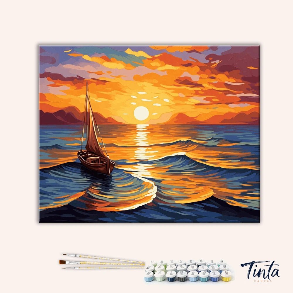 We Sail at Dawn paint by numbers kit