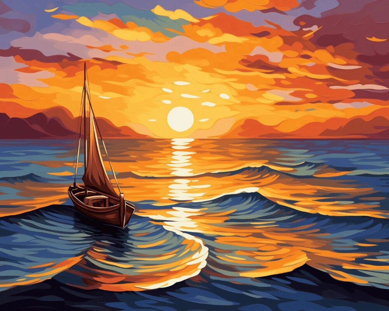 We Sail at Dawn paint by numbers kit