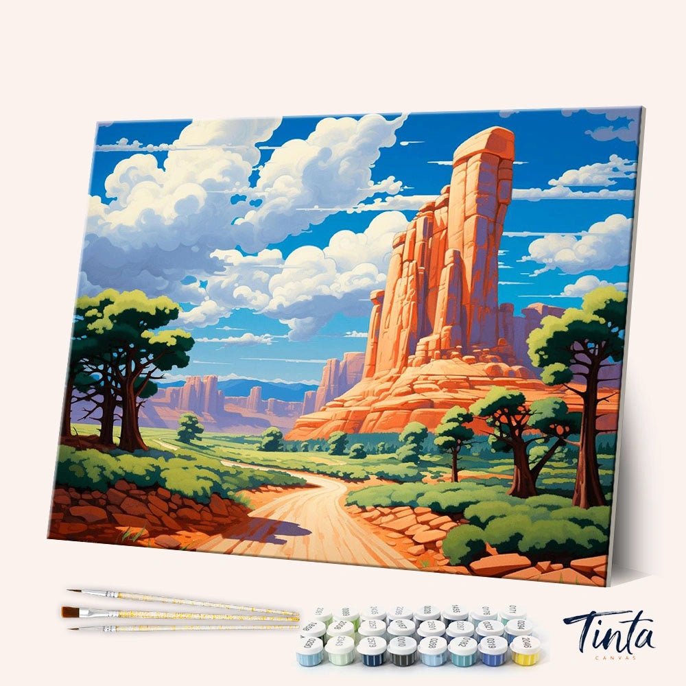 Western Drylands paint by numbers kit