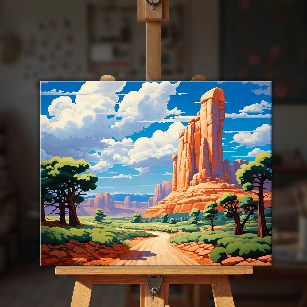 Western Drylands paint by numbers kit