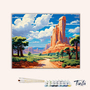 Western Drylands paint by numbers kit