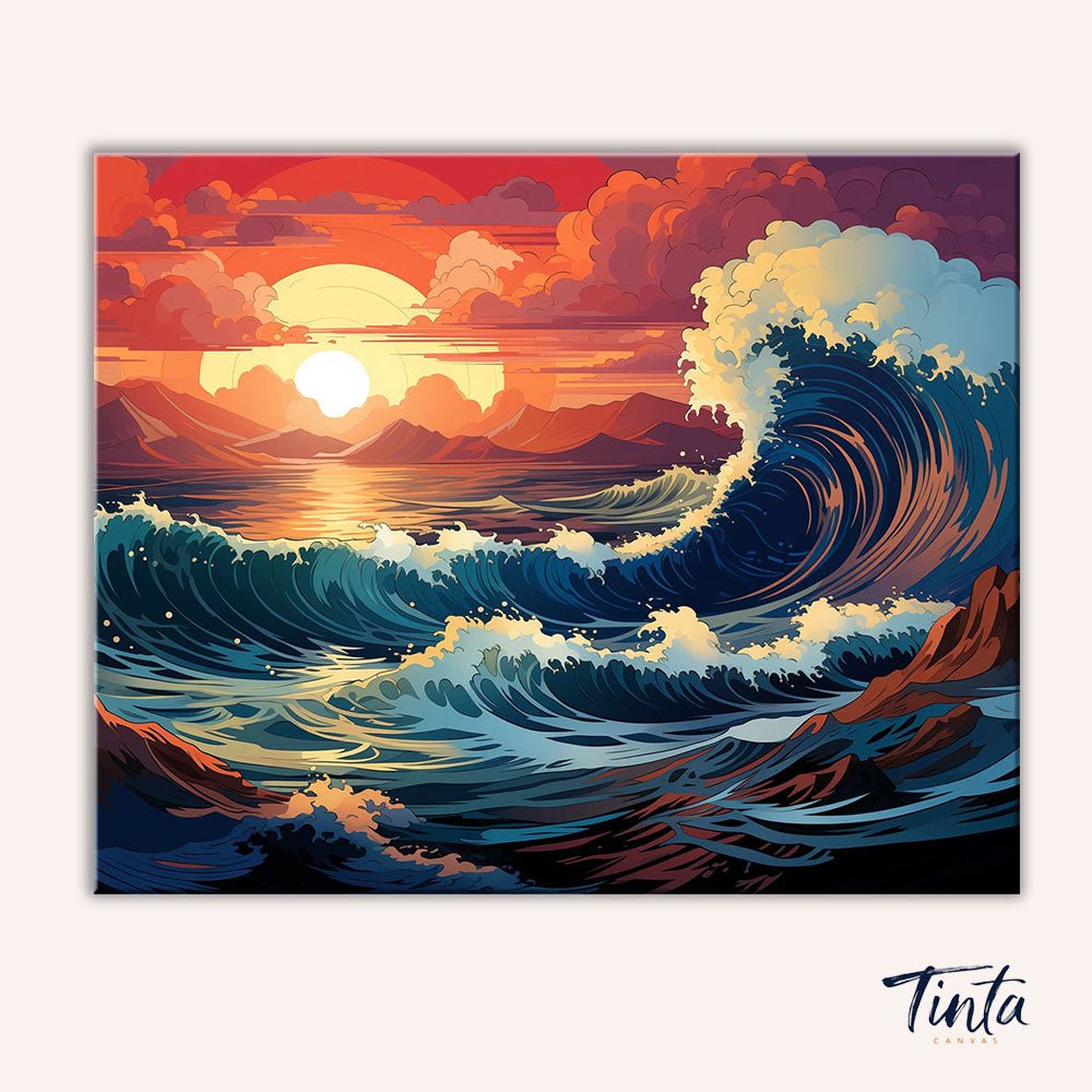 Amber Tide Rising paint by numbers kit