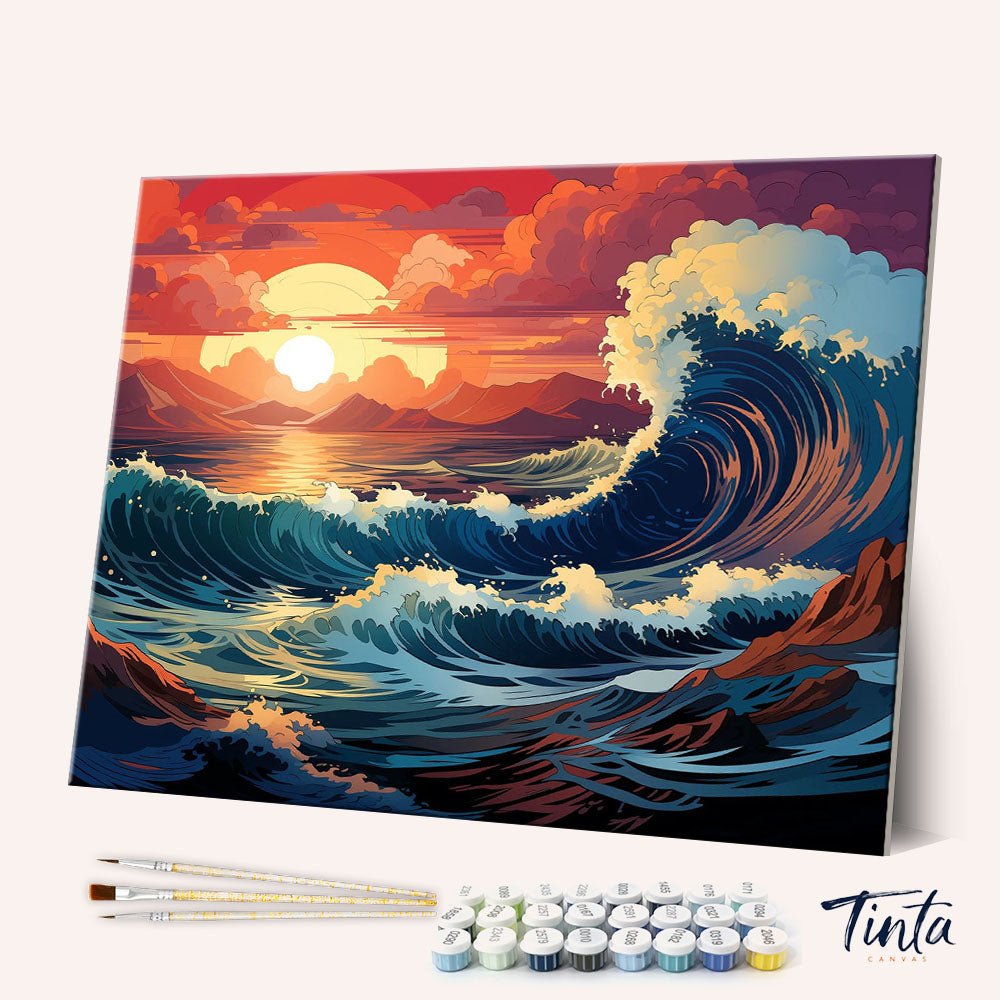Amber Tide Rising paint by numbers kit