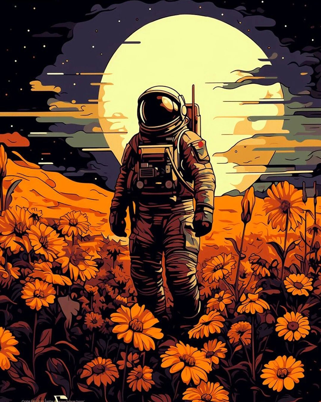 Astronaut's Harvest paint by numbers kit