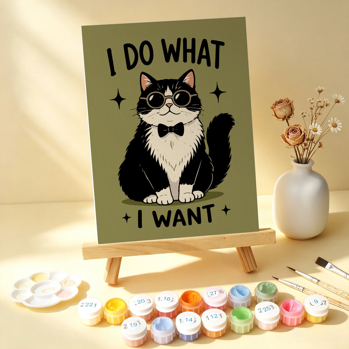 Sassy Cats - Mini Paint by Numbers (6 Pieces)