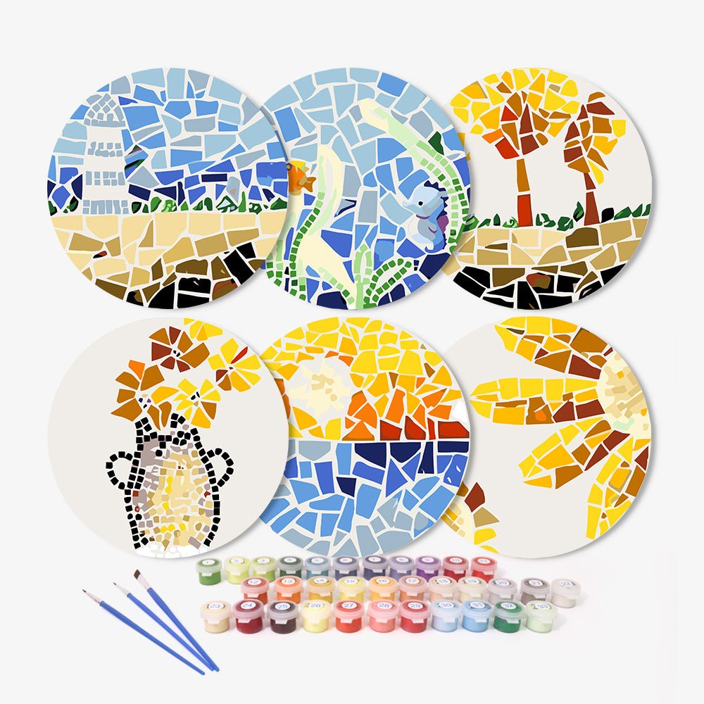 Mosaic Storyscapes (6 Pieces) paint by numbers kit