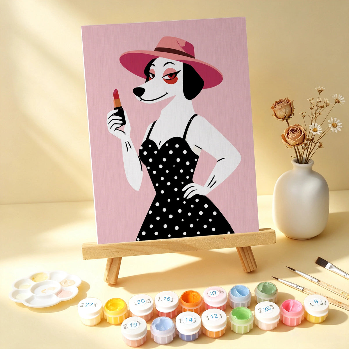 Dogs With Personality - Mini Paint by Numbers (6 Pieces)