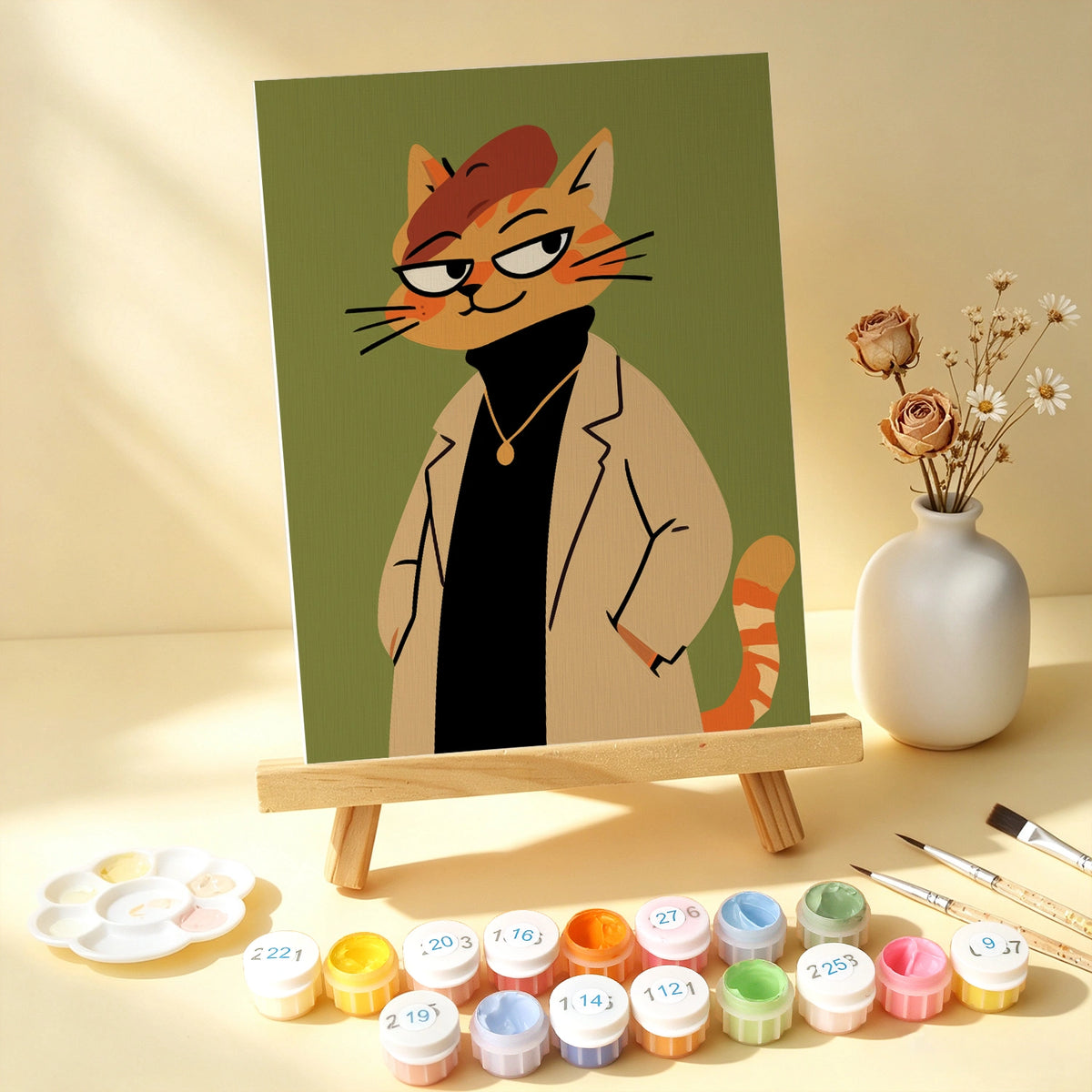 Chic Cats - Mini Paint by Numbers (6 Pieces)