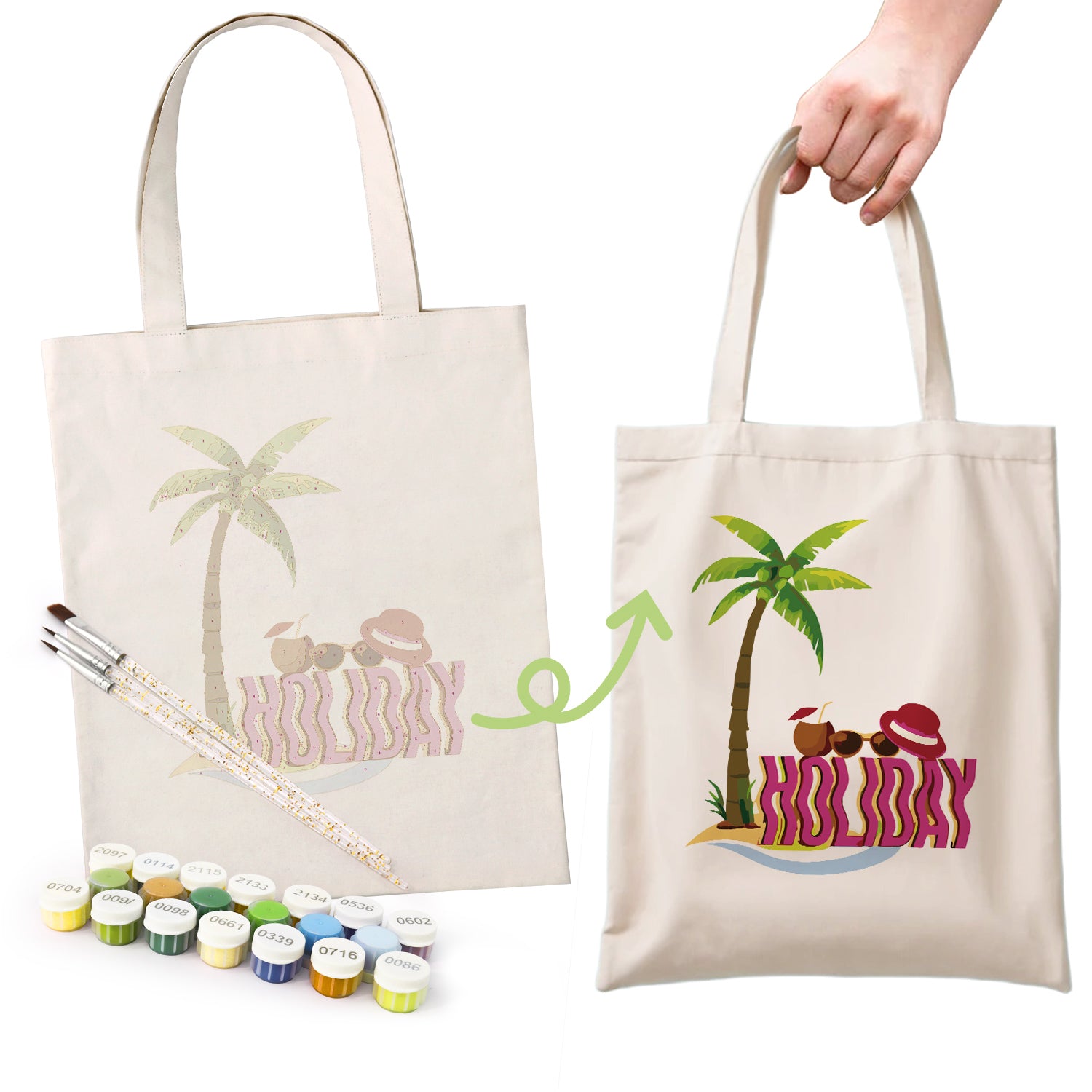 Island Holiday Carry Bag paint by numbers kit