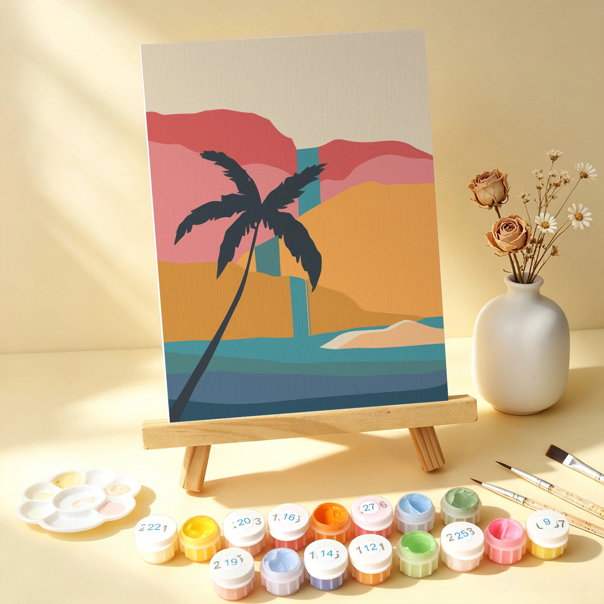 Surfside Sunset - Mini Paint by Numbers (6 Pieces)