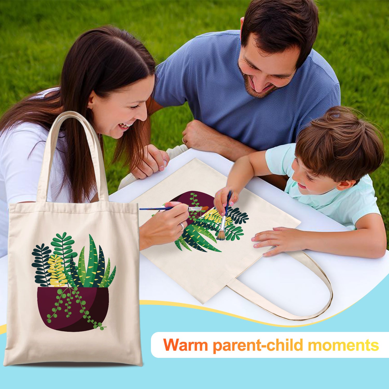 Urban Plant Carry Bag paint by numbers kit