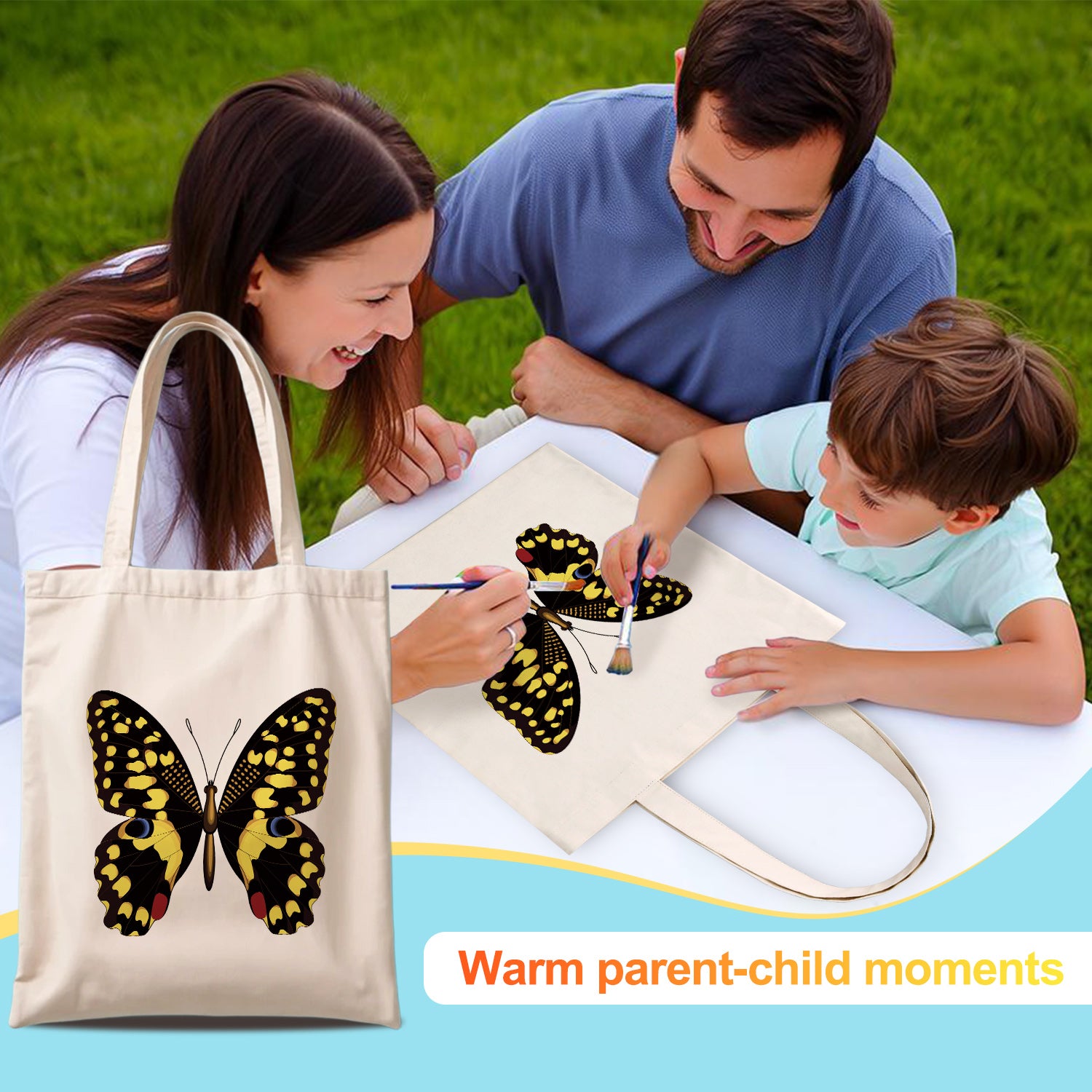 Midnight Butterfly Carry Bag paint by numbers kit