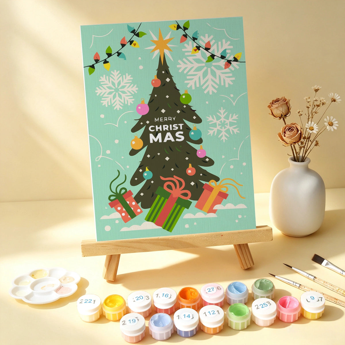 Christmas Cheer - Mini Paint by Numbers (6 Pieces)