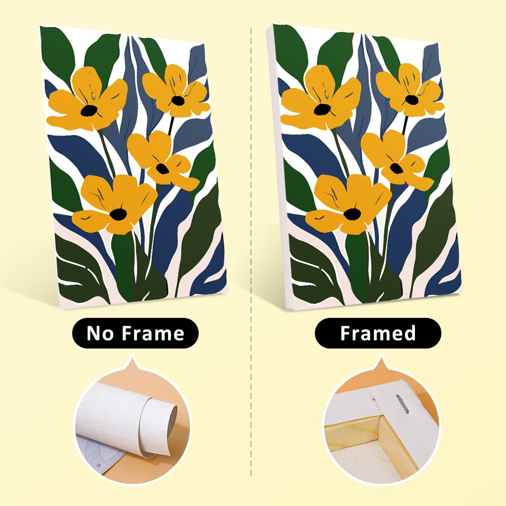 Golden Garden Reverie - Mini Paint by Numbers Kit (6 Piece paint by numbers kit