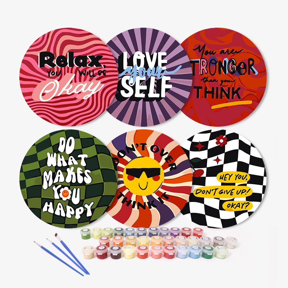 Bold Affirmations (6 Pieces) paint by numbers kit