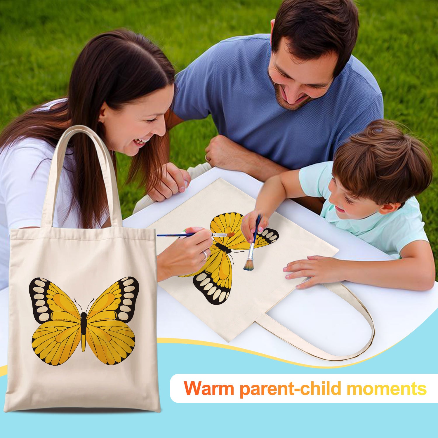 Sunrise Butterfly Carry Bag paint by numbers kit