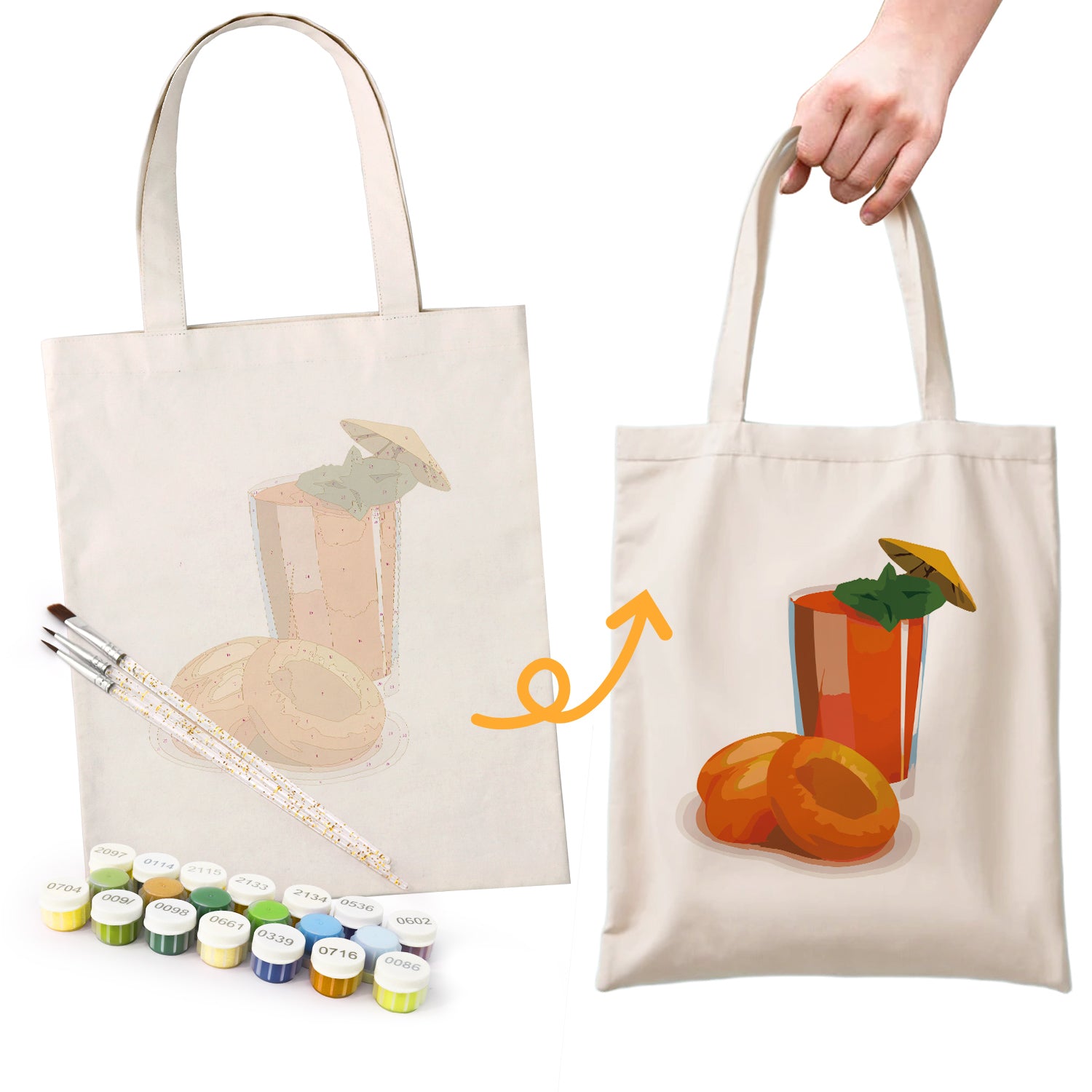 Citrus Refresh Carry Bag paint by numbers kit