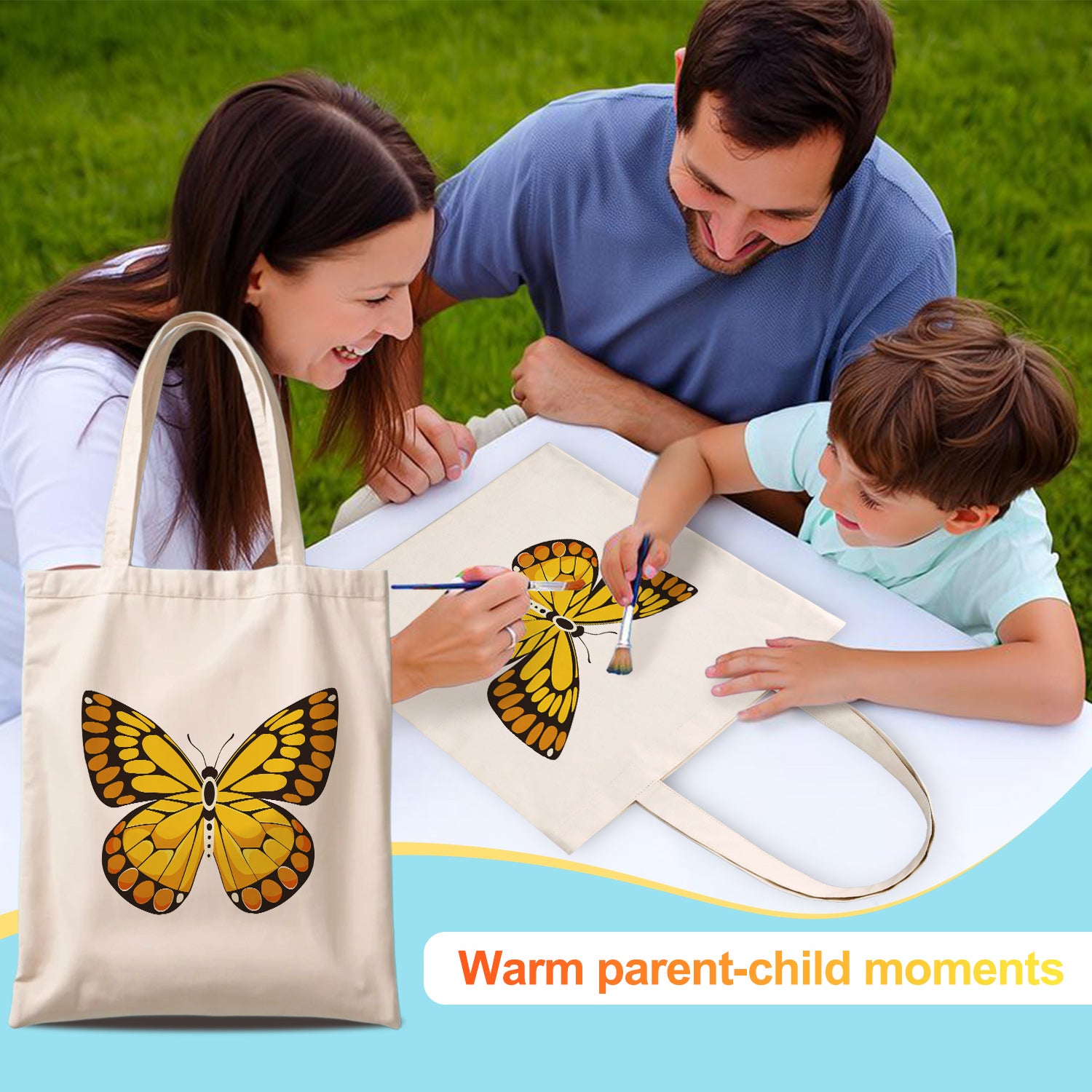 Monarch Butterfly Carry Bag paint by numbers kit
