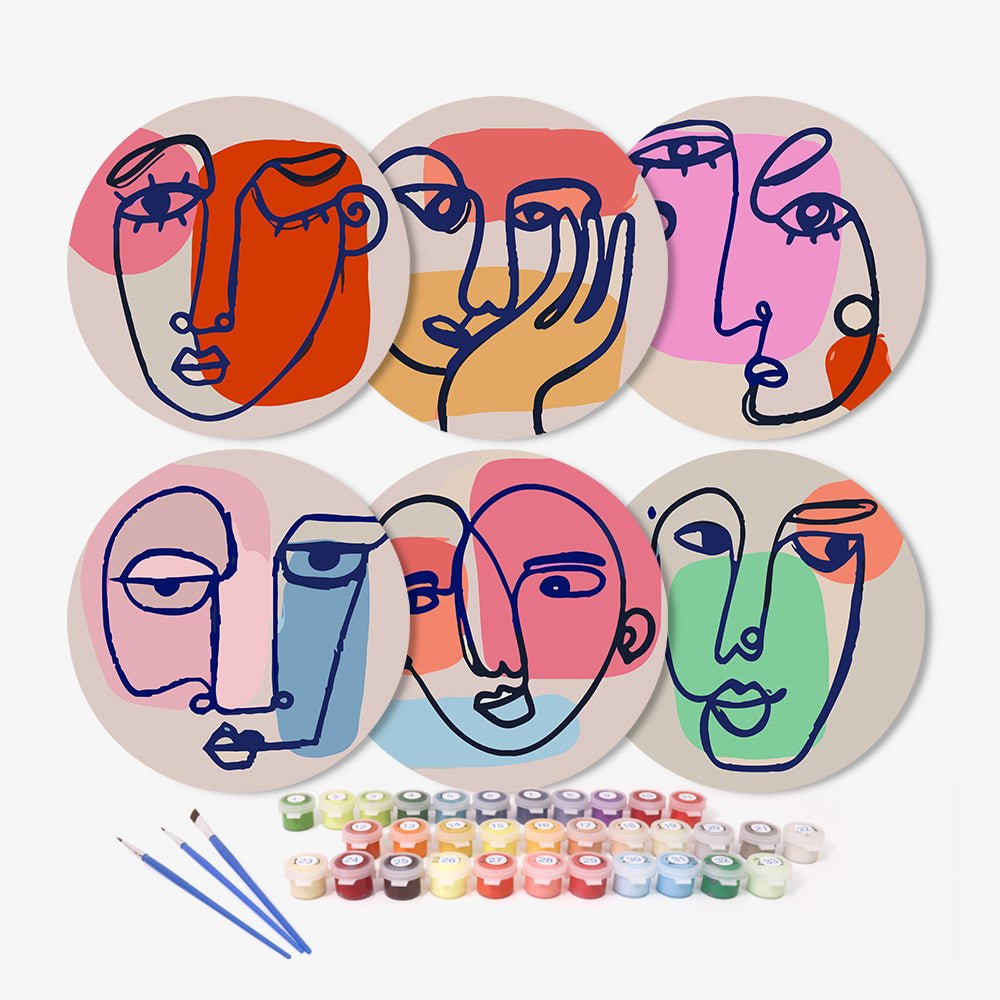 Contour Society (6 Pieces) paint by numbers kit