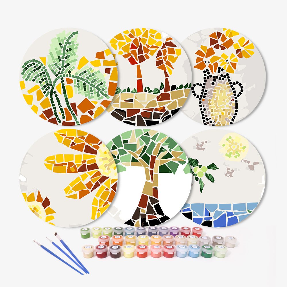 Sunstone Palms (6 Pieces) paint by numbers kit